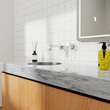 Opal Wall Basin/Bath Mixer Separate Back Plate 185mm Brushed Nickel
