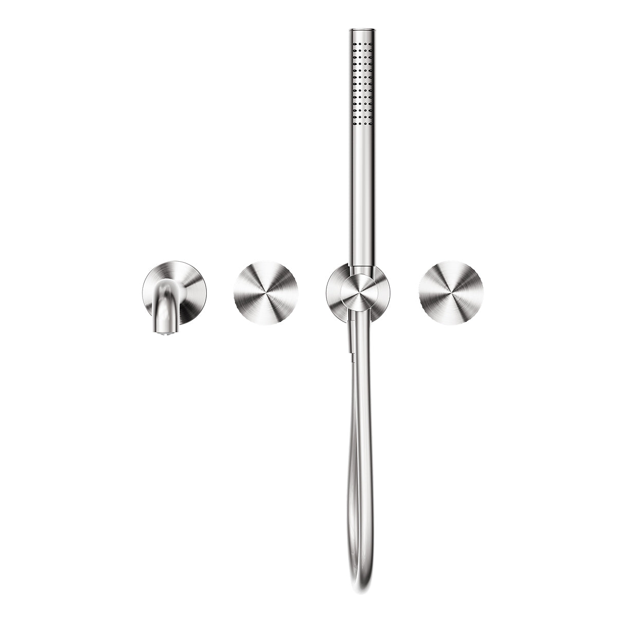 Opal Progressive Shower System Separate Plate With Spout 250mm Brushed Nickel