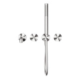 Opal Progressive Shower System Separate Plate With Spout 250mm Brushed Nickel