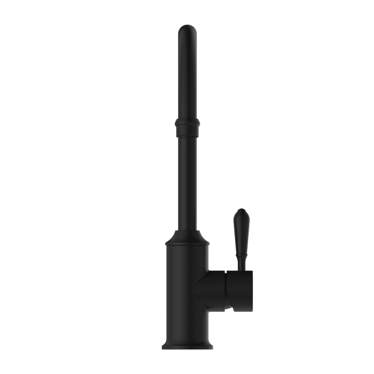 York Kitchen Mixer Gooseneck Spout With Metal Lever Matte Black