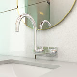 Mecca Wall Basin/Bath Mixer Swivel Spout Handle Up Chrome