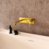 Mecca Wall Basin/Bath Mixer 230mm Brushed Gold