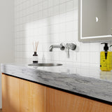 Opal Wall Basin/Bath Mixer Separate Back Plate 185mm Graphite