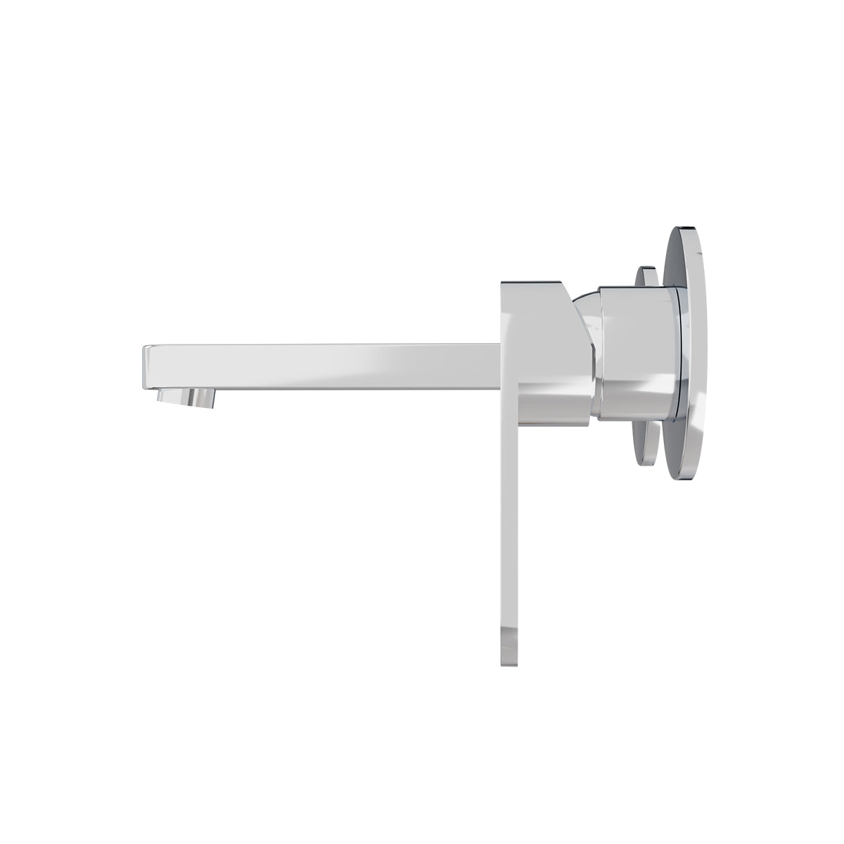 Ecco Wall Basin/Bath Mixer Separate Back Plate Chrome