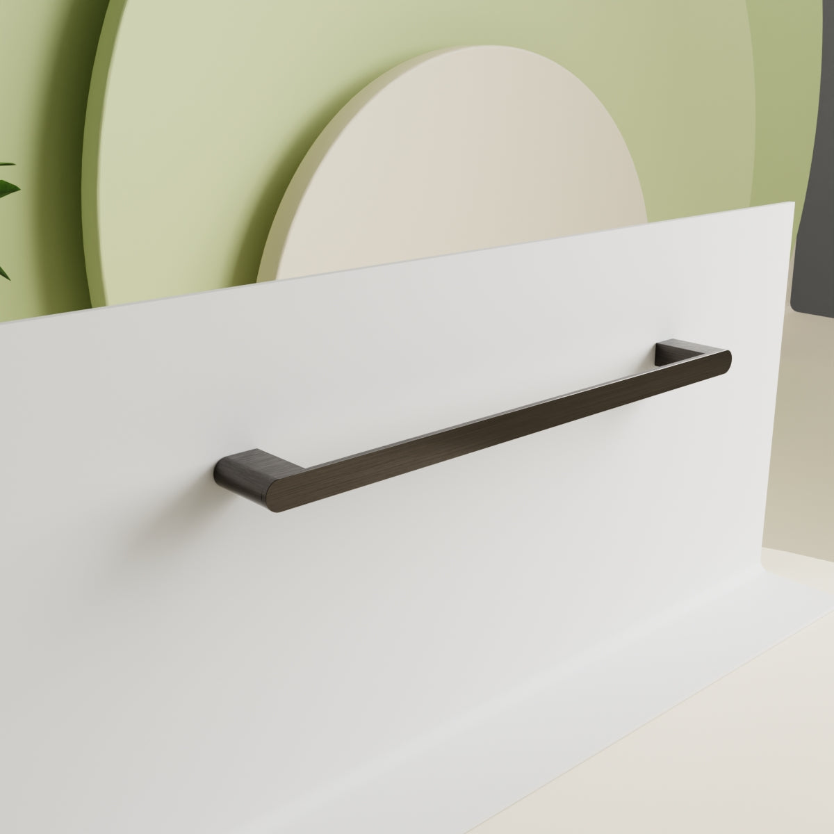 BIANCA 240V SINGLE HEATED TOWEL RAIL GUN METAL