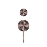Opal Shower Mixer With Divertor Separate Plate Brushed Bronze