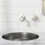 Opal Wall Basin/Bath Mixer Separate Back Plate 185mm Brushed Nickel