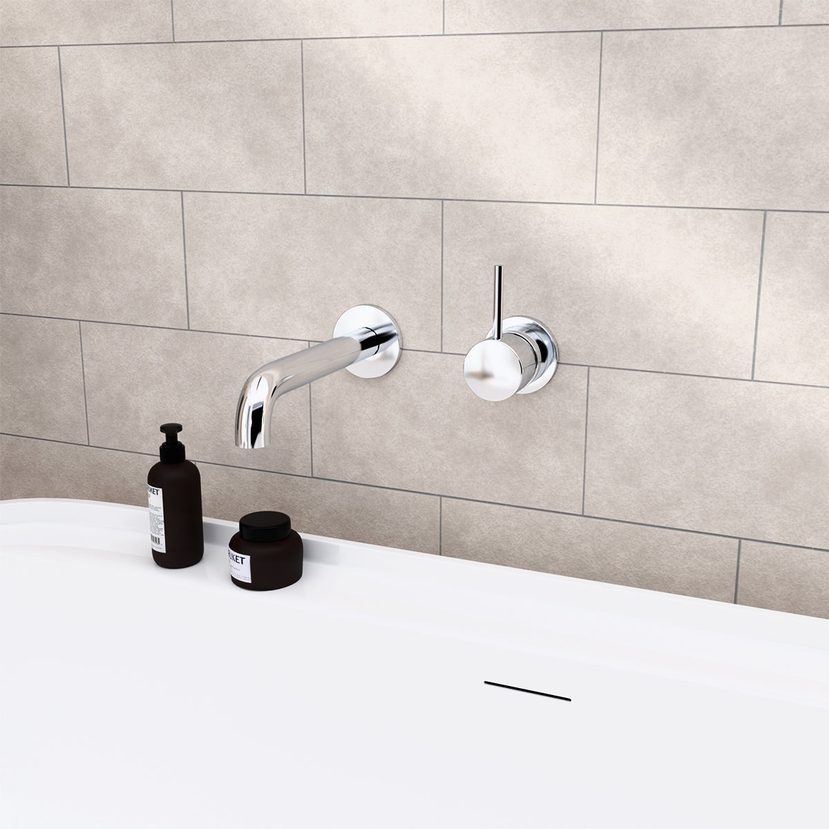 MECCA SHOWER MIXER 60MM HANDLE UP PLATE CHROME
