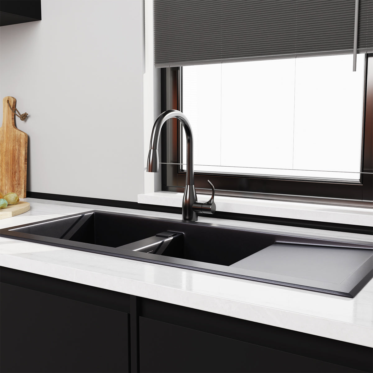 Simplice Pull Down Kitchen Mixer Matte Black