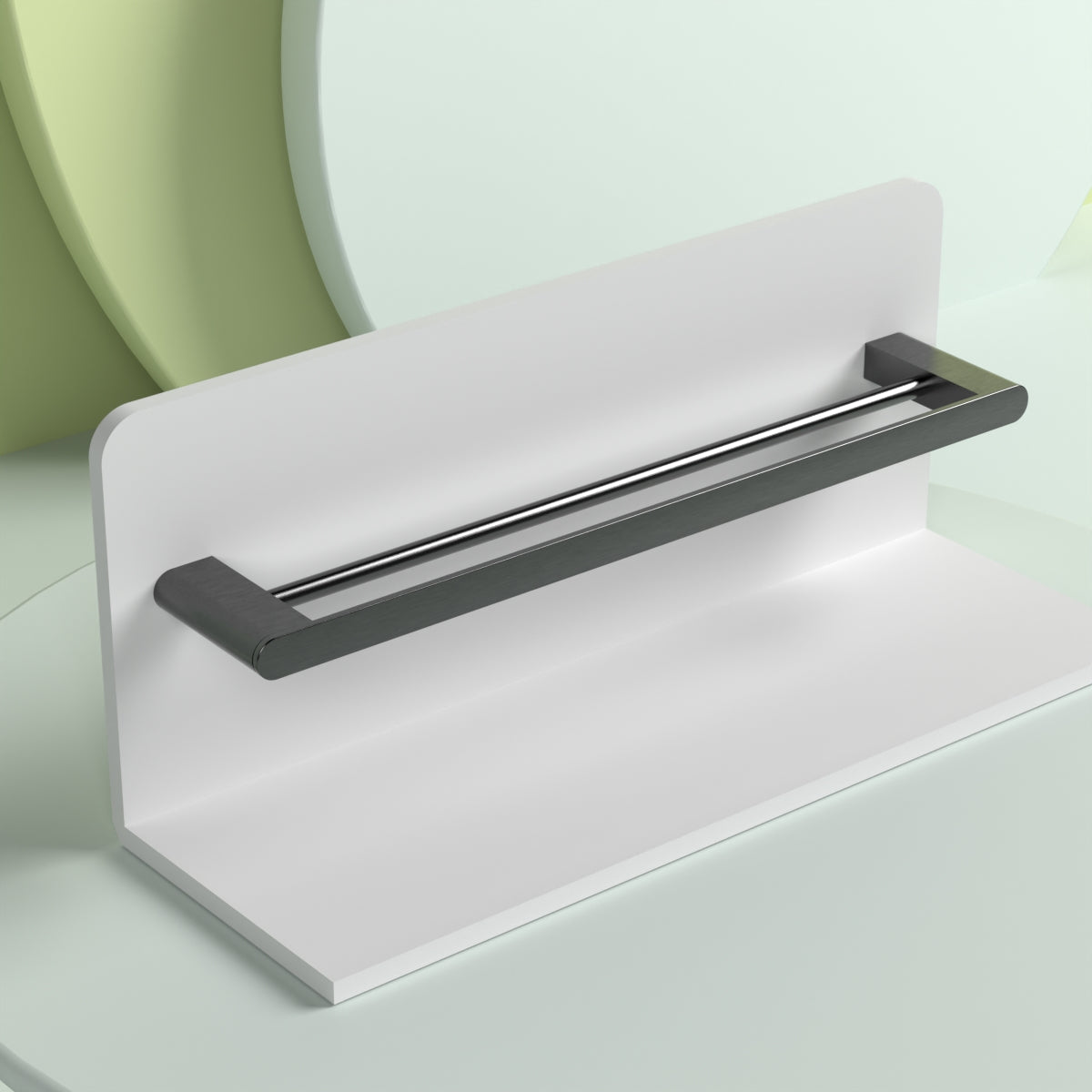 Bianca Double Towel Rail 800mm Gun Metal