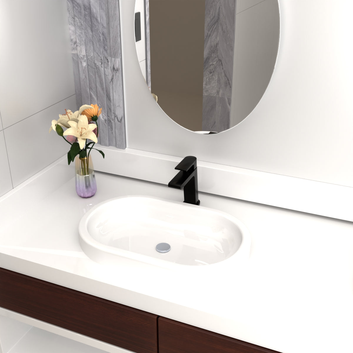 BIANCA BASIN MIXER STRAIGHT SPOUT MATTE BLACK