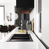 Taut Pull Out Spray Kitchen Mixer Polished Chrome/Matte Black