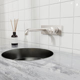 Opal Wall Basin/Bath Mixer 185mm Brushed Nickel