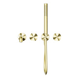 Opal Progressive Shower System Separate Plate With Spout 250mm Brushed Gold