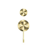 Opal Shower Mixer With Divertor Separate Plate Brushed Gold