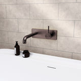 MECCA WALL BASIN/BATH MIXER HANDLE UP 160MM BRUSHED BRONZE