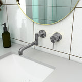 MECCA SHOWER MIXER 60MM PLATE GUN METAL