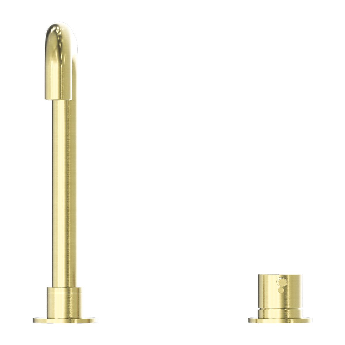 Mecca Hob Basin Mixer Square Swivel Spout Brushed Gold