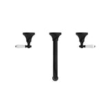 York Wall Basin Set With White Porcelain Lever Matte Black