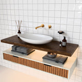 Components Row Basin Spout - Brushed Brass