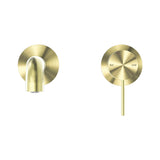 Mecca Wall Basin/Bath Mixer Separate Back Plate 230mm Brushed Gold