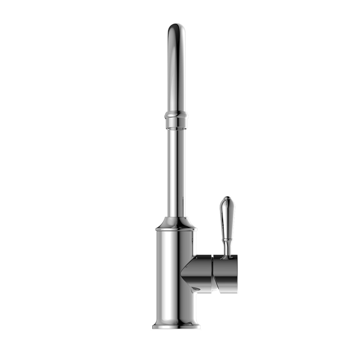 York Kitchen Mixer Gooseneck Spout With Metal Lever Chrome