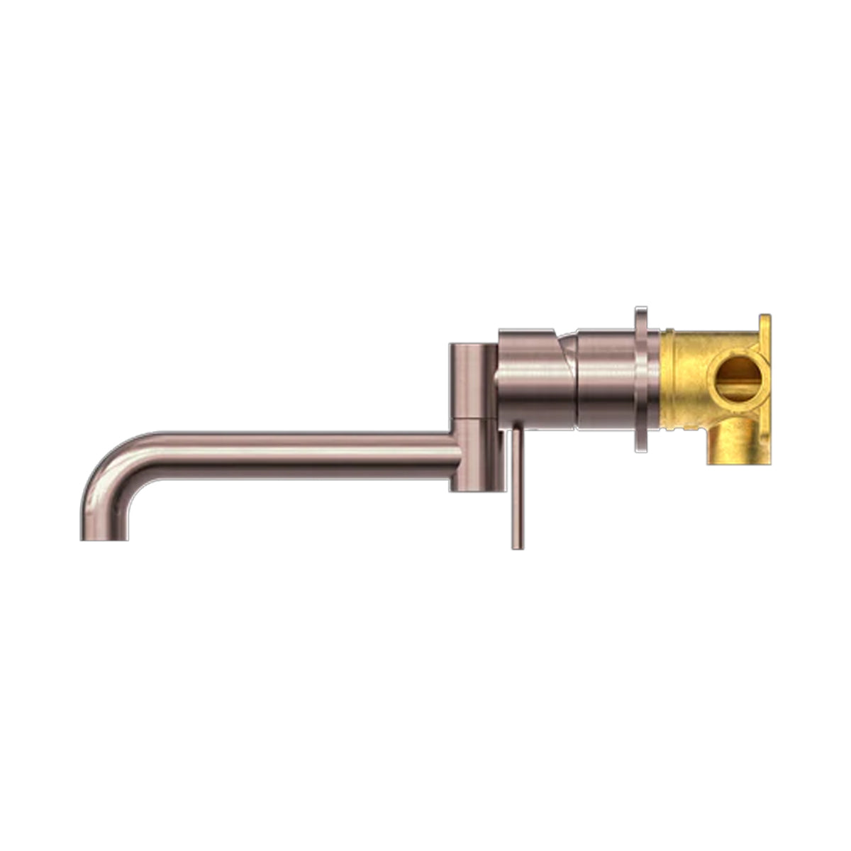 Mecca Wall Basin/Bath Mixer Swivel Spout 225mm Brushed Bronze
