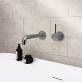 Mecca Wall Basin/Bath Mixer Separate Back Plate Handle Up 230mm Gun Metal