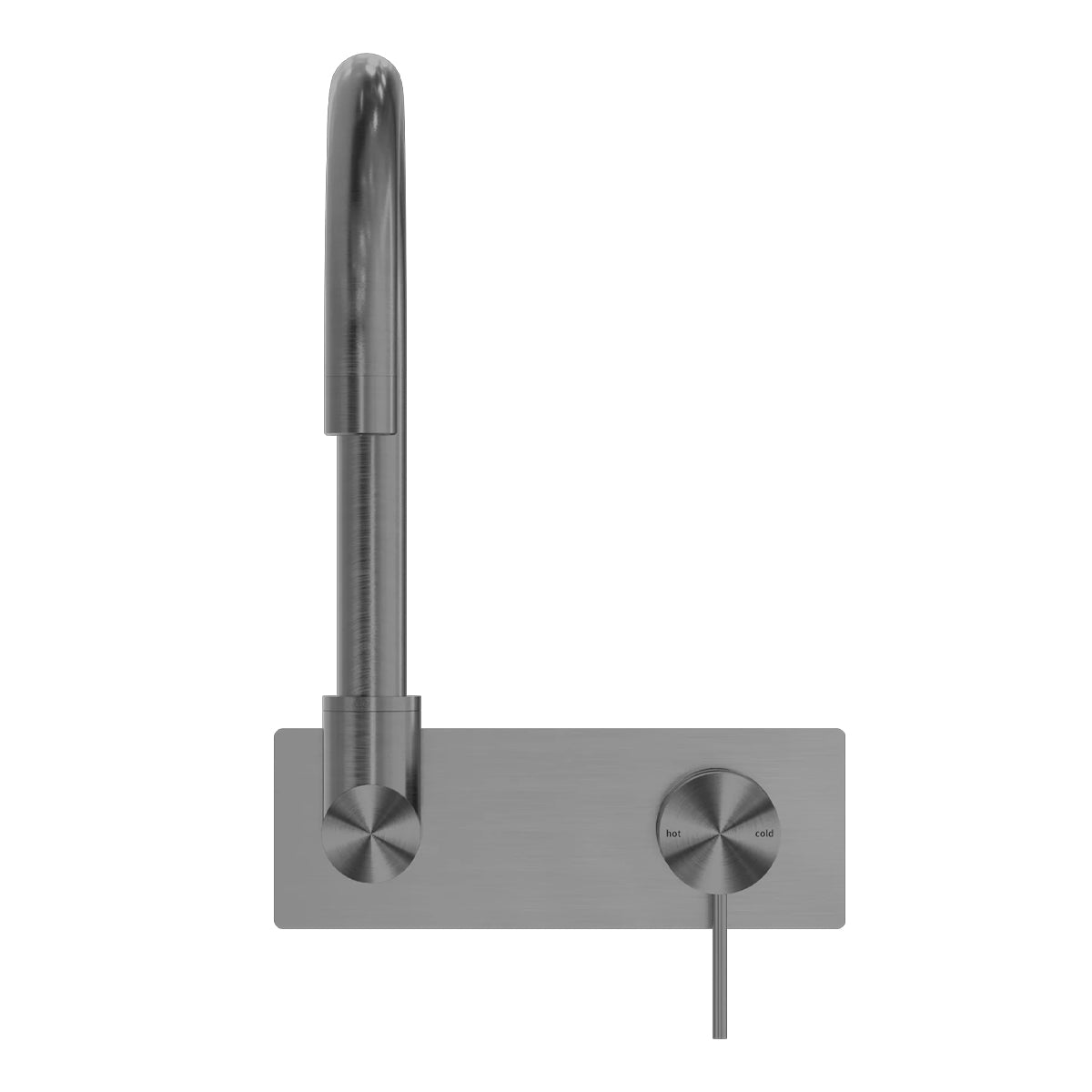 MECCA WALL BASIN/BATH MIXER SWIVEL SPOUT GUN METAL