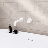 MECCA SHOWER MIXER 60MM HANDLE UP PLATE MATTE WHITE