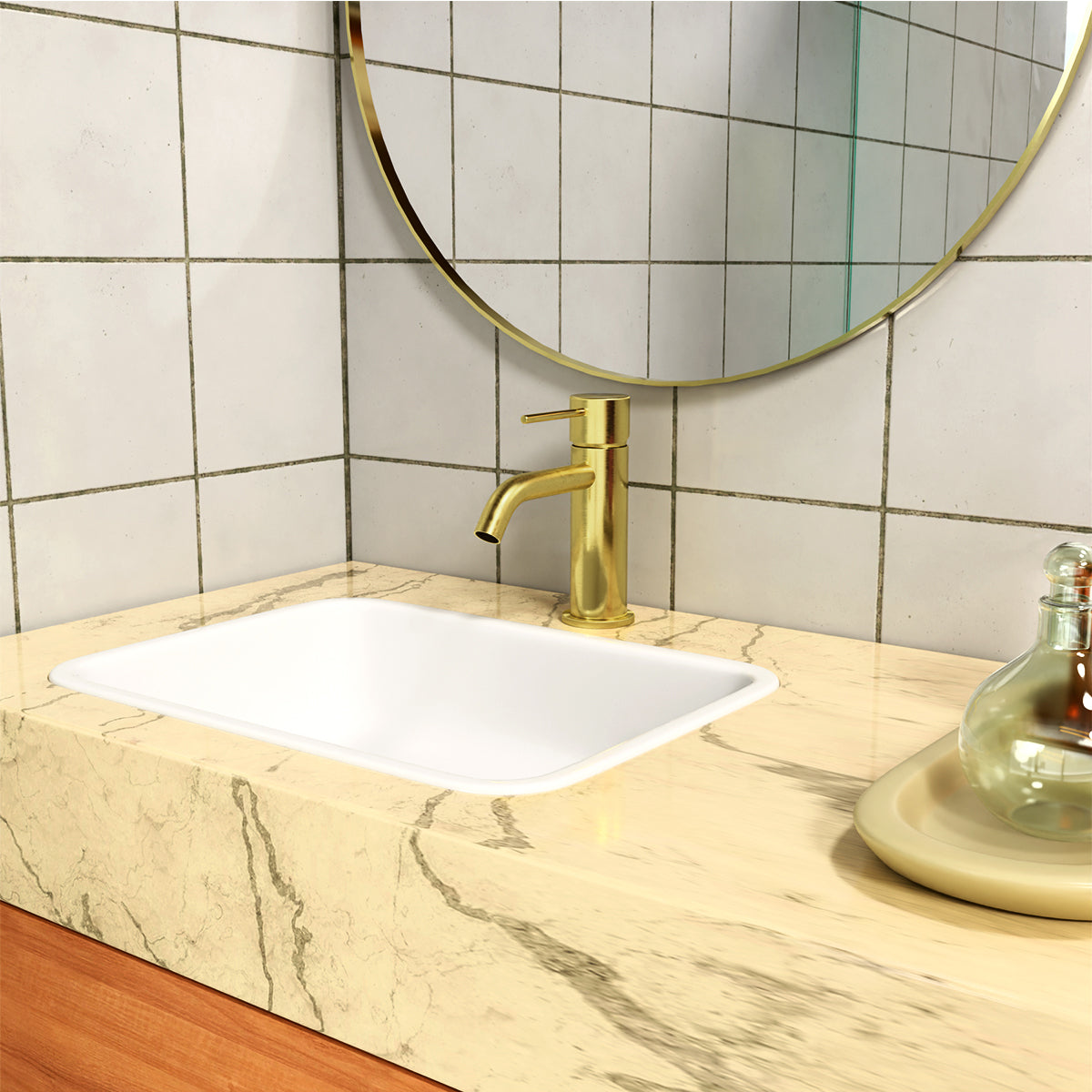 Mecca Basin Mixer Brushed Gold