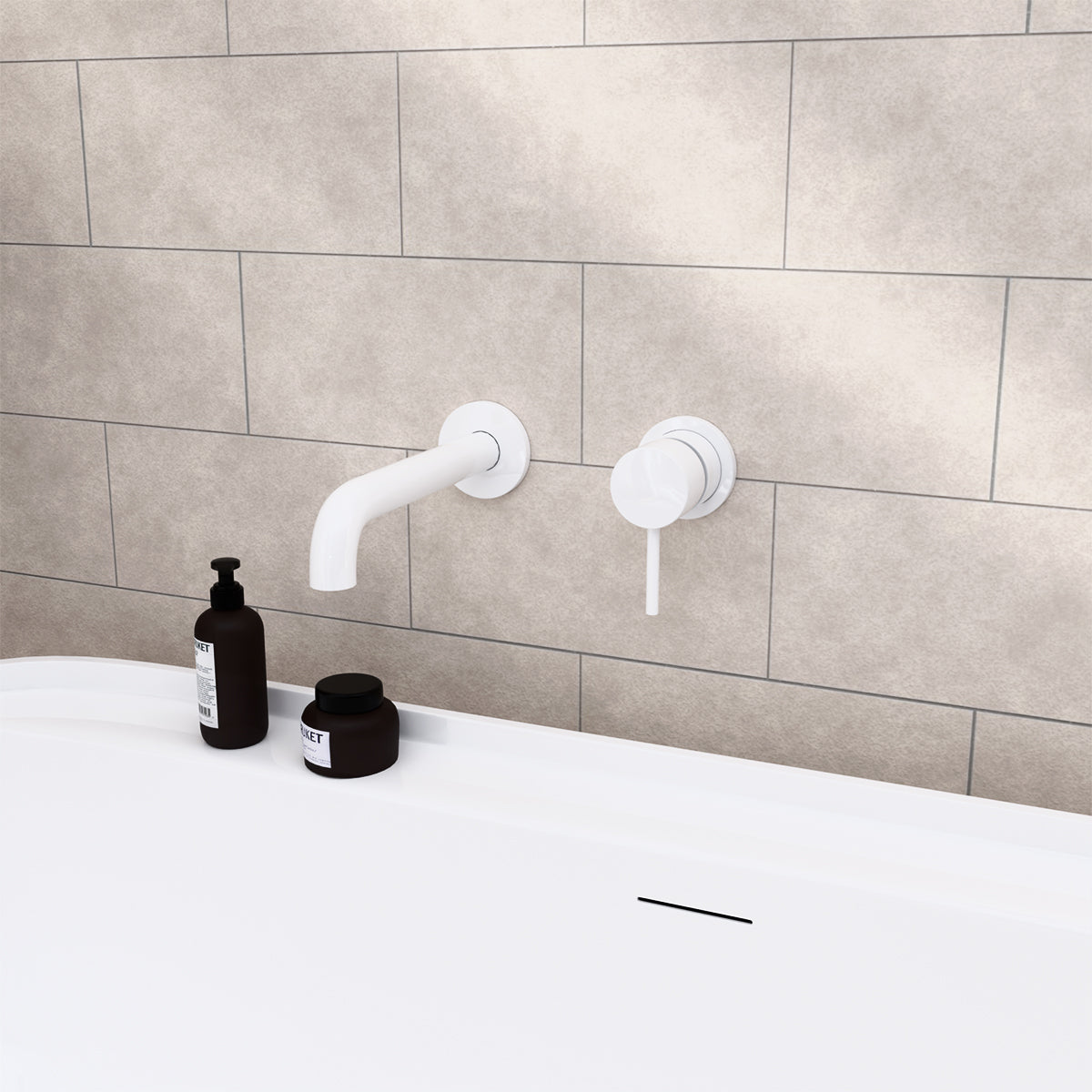 MECCA BASIN/BATH SPOUT ONLY 260MM MATTE WHITE