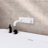 MECCA WALL BASIN/BATH MIXER HANDLE UP 160MM MATTE WHITE
