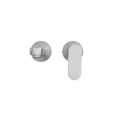 Ecco Wall Basin/Bath Mixer Separate Back Plate Brushed Nickel