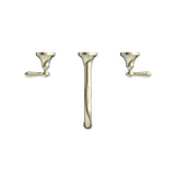 York Wall Basin Set With Metal Lever Aged Brass