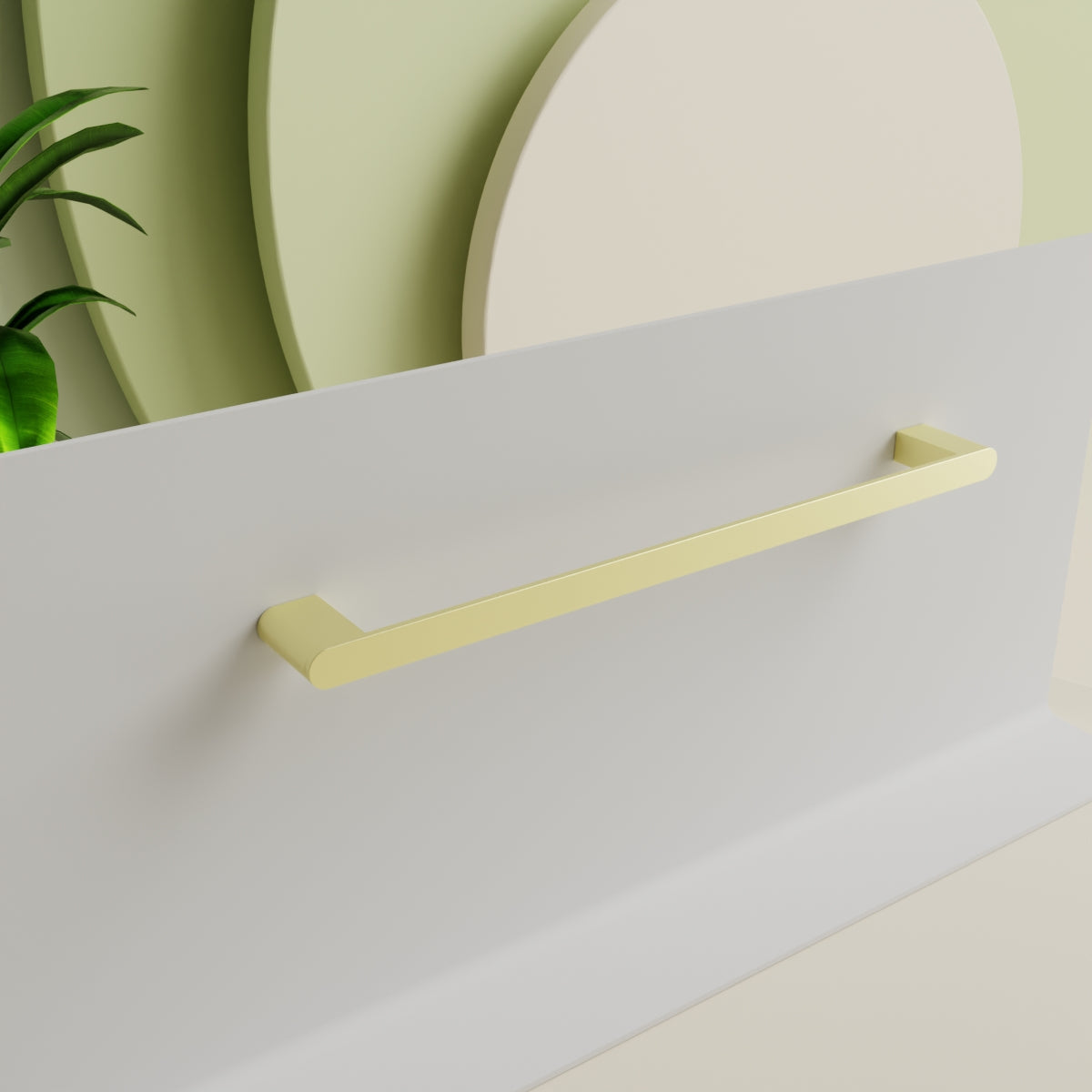 BIANCA SINGLE TOWEL RAIL 600MM BRUSHED GOLD