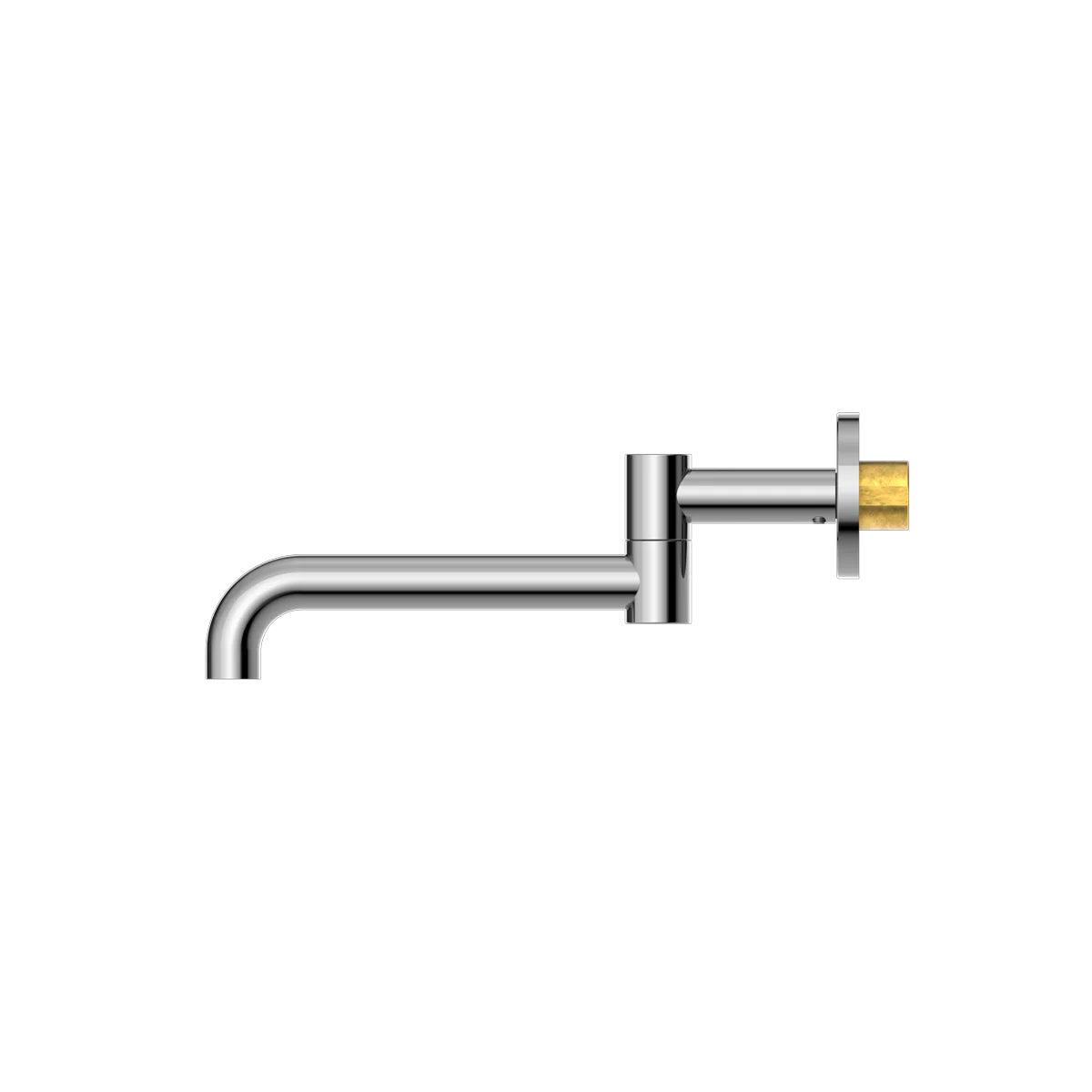 MECCA WALL MOUNTED SWIVEL BATH SPOUT ONLY 225MM CHROME