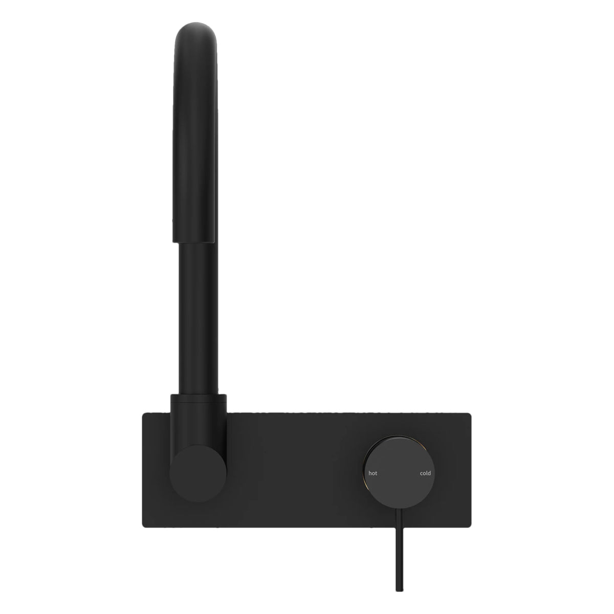 Mecca Wall Basin/Bath Mixer Swivel Spout Matte Black