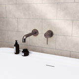 Mecca Wall Basin/bath Mixer Separate Back Plate 120mm Brushed Bronze