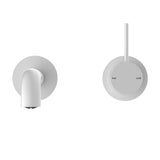 Mecca Wall Basin/Bath Mixer Separate Back Plate Handle Up 230mm Matte White