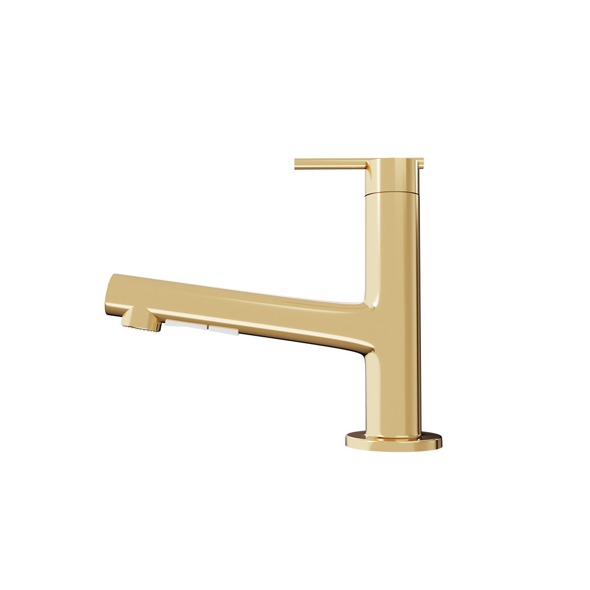 Crue Pull-Out Kitchen Mixer Brushed Brass