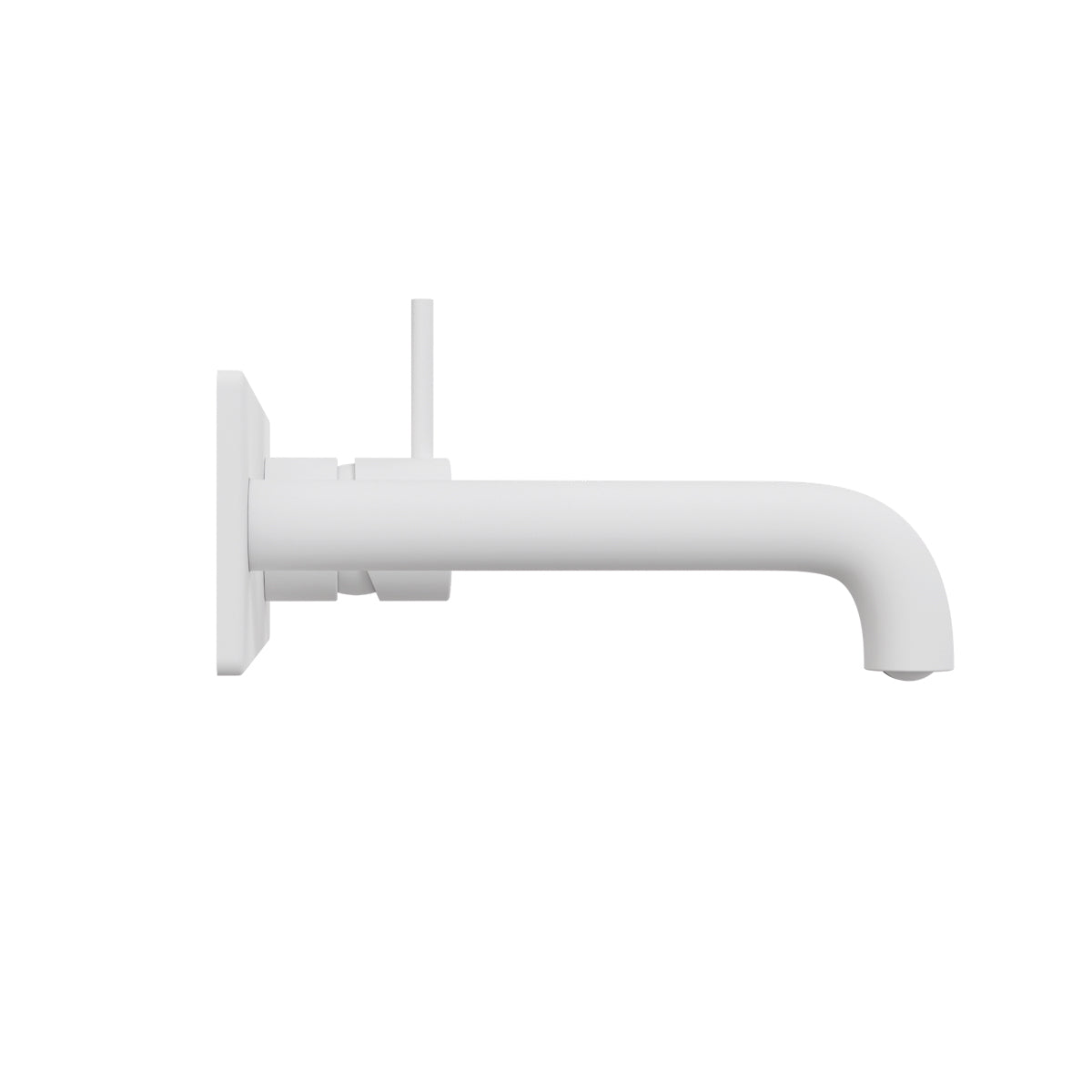 MECCA WALL BASIN/BATH MIXER HANDLE UP 160MM MATTE WHITE