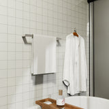 BIANCA SINGLE TOWEL RAIL 800MM BRUSHED NICKEL