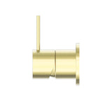 MECCA SHOWER MIXER 60MM HANDLE UP PLATE BRUSHED GOLD