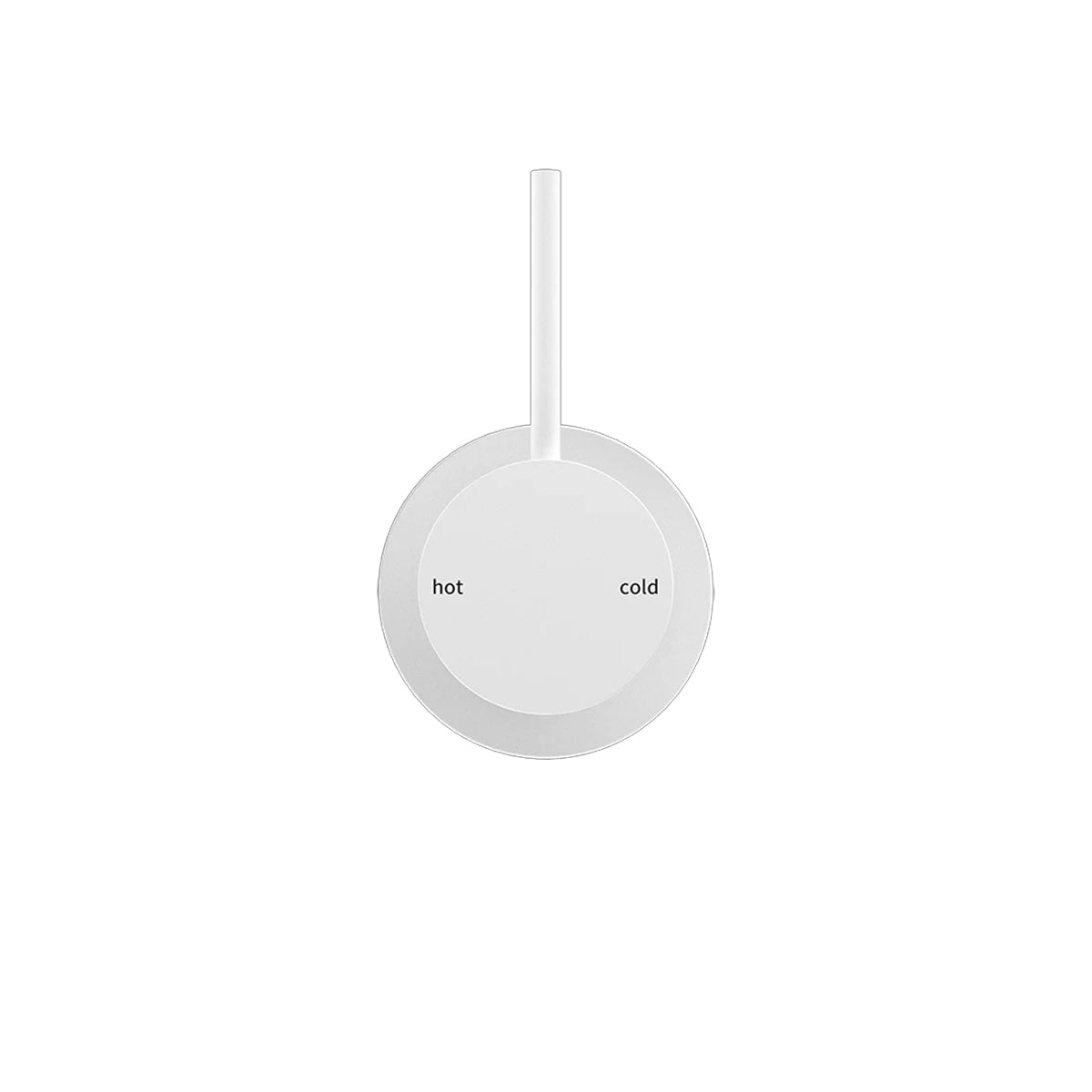 MECCA SHOWER MIXER 60MM HANDLE UP PLATE MATTE WHITE