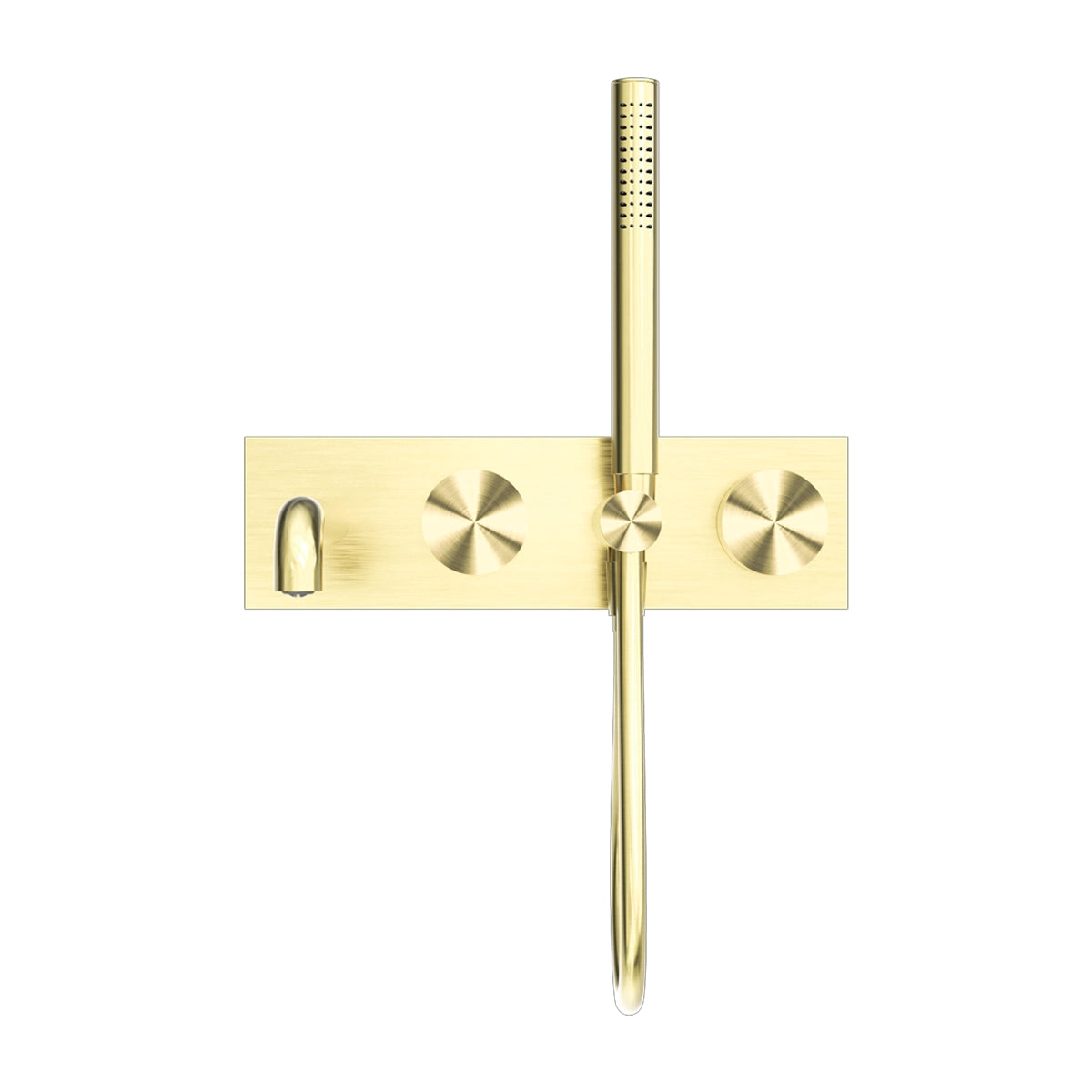 Kara Progressive Shower System With Spout 250mm Brushed Gold