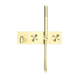 Kara Progressive Shower System With Spout 250mm Brushed Gold