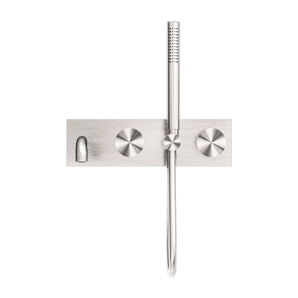Kara Progressive Shower System With Spout 250mm Brushed Nickel