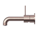 Mecca Wall Basin/Bath Mixer Separate Back Plate Handle Up 260mm Brushed Bronze