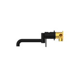 Mecca Wall Basin/Bath Mixer Swivel Spout 225mm Matte Black